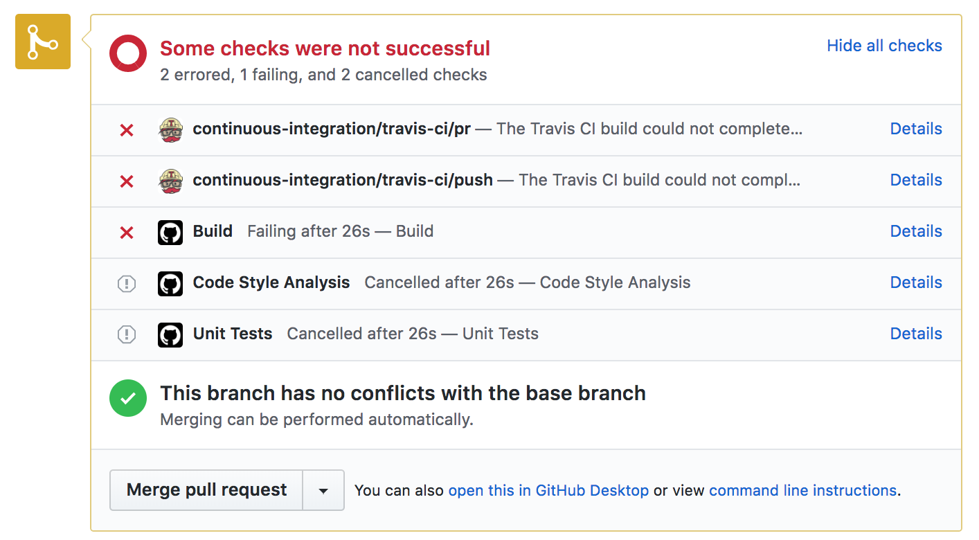 Unit Test and Code Style Failures